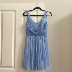 Sky Blue J Crew Silk Chiffon Dress
